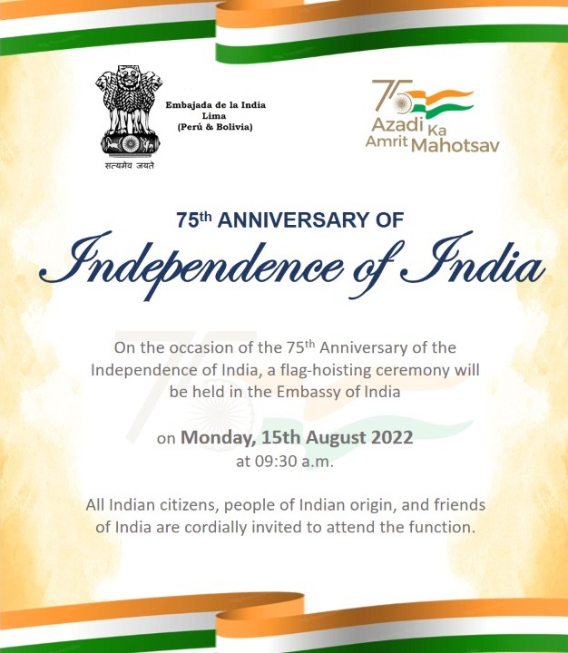 Celebration of 75th Anniversary of India´s Independence  - Reception event